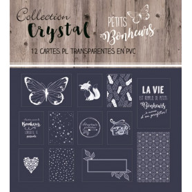 Cartes Transparentes Crystal Petits bonheurs blanc – Swirlcards