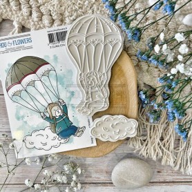 Tampons Cling En parachute - Globe-Trotter - Chou and Flowers