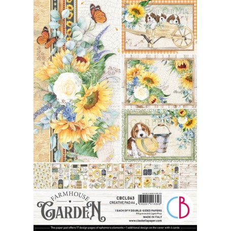 Set de papier A4 Farmhouse Garden 9f - Creative Pad Ciao Bella Papercrafting