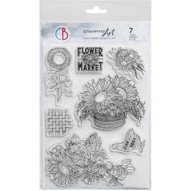 Tampons Into my garden 7pc - Ciao Bella Stamps