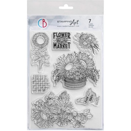 Tampons Into my garden 7pc - Ciao Bella Stamps