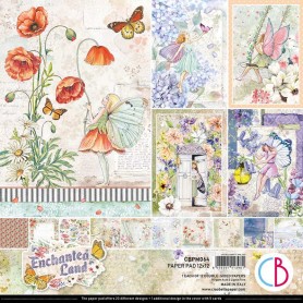 Set de papier 30x30 Enchanted Land 12 feuilles - Ciao Bella Papercrafting