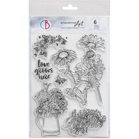 Tampons Flowers Fairy 6pc - Ciao Bella Stamps