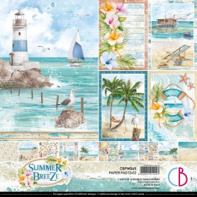 Set de papier 30x30 Summer Breeze 12 feuilles - Ciao Bella Papercrafting