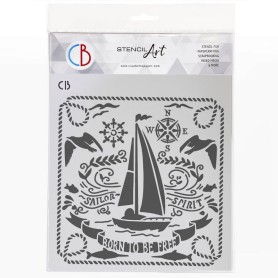 Pochoir Texture Sailor Spirit – Ciao Bella Stencil Art