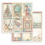 Papier 30x30 6 cards 1f - Christmas Greetings - Stamperia