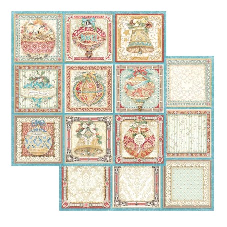 Papier 30x30 Tags 1f - Christmas Greetings - Stamperia