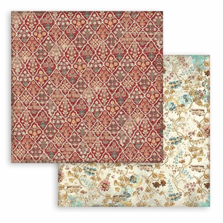 Papier 30x30 Red Texture 1f - Christmas Greetings - Stamperia