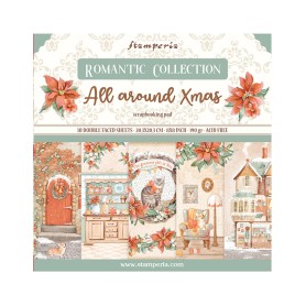 Set de papier 20x20 All around Xmas 10 feuilles - Stamperia