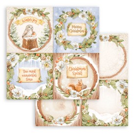 Papier 30x30 4 Cards 1f - Winter Valley - Stamperia
