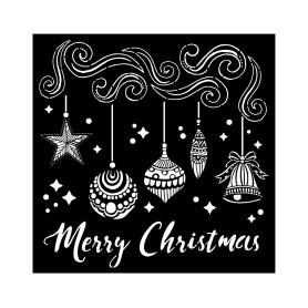 Pochoir Merry Christmas bells 18x18cm - Stamperia Thick Stencil