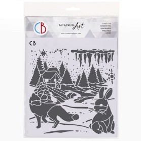 Pochoir Texture Nordic Landscape – Ciao Bella Stencil Art