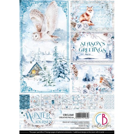 Set de papier A4 Winter Journey 9f - Creative Pad Ciao Bella Papercrafting