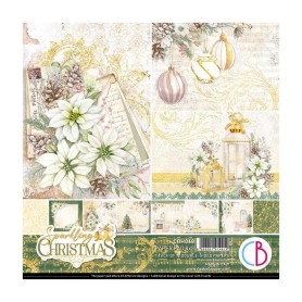Set de papier 20x20 Sparkling Christmas 12 feuilles – Ciao Bella Papercrafting