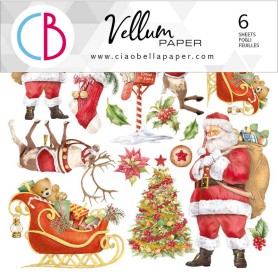 Fussy Cut Vellum 15x15 Dear Santa 6 feuilles – Ciao Bella Papercrafting