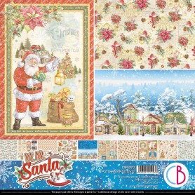 Set de papier 30x30 Dear Santa 8 feuilles - Patterns Pad Ciao Bella Papercrafting