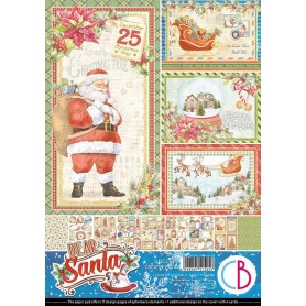 Set de papier A4 Dear Santa 9f - Creative Pad Ciao Bella Papercrafting