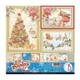 Set de papier 20x20 Dear Santa 12 feuilles – Ciao Bella Papercrafting
