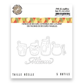 Dies Pots de confiture 5pc - Automne Gourmand - Mes P'tits Ciseaux