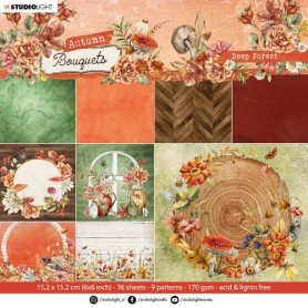 Paper Pad 15x15 Deep Forest 36f – Autumn Bouquets - Studio Light