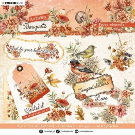 Die-Cuts Bloc Autumn bouquets 370 Paper Elements - Studio Light
