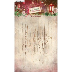 Tampon Wood Background 1pc - Magical Christmas nr 502 - Studio Light Clear Stamps