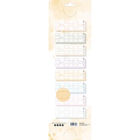 Kit étiquettes à découper 8 couleurs Pastel - A Petits Pas - Florilèges Design