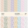 Set de papier 30x30 Fleurettes 8f + 1 planche d'étiquettes - Florilèges Design
