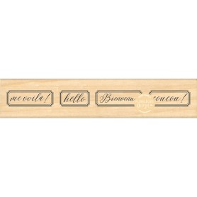 Tampon bois Etiquettes Bébé - Florilèges Design