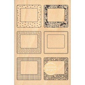 Tampon bois Six Petites Diapos - Florilèges Design