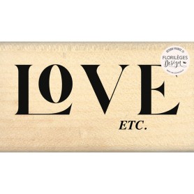 Tampon bois Love Etc - Florilèges Design