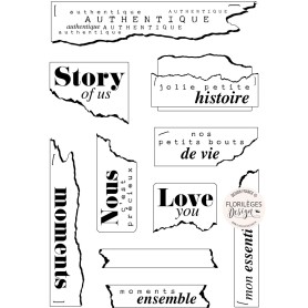 Tampons Etiquettes déchirées - Herbarium - Florilèges Design