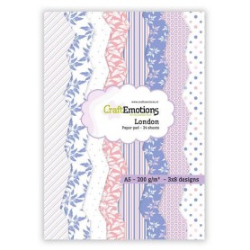 Set de papier A5 London - Pastel 24f - CraftEmotions Paper Pad
