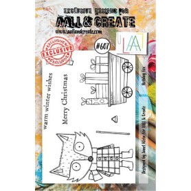 Tampons 607 Holiday Fox 7pc - AALL and Create Clear stamps