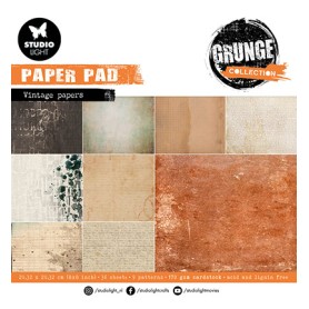 Set de papier 20x20 Vintage Papers 36f - Grunge Collection – Studio Light Paper Pad nr 109