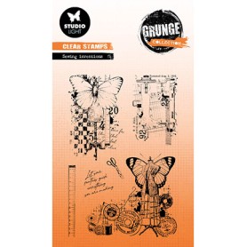 Tampons Sewing Inventions 6pc - Grunge Collection nr 516 - Studio Light Clear Stamps