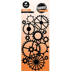 Pochoir Gears Texture - Grunge Collection nr 235 – Studio Light Mask Stencil