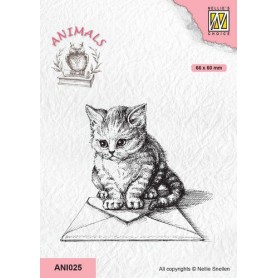 Tampon Cat with envelope - Nellie Snellen Clear Stamp