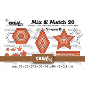 Dies Nicoles Shapes + confetti B Mix and Match nr 20 - Crealies