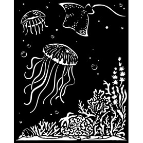 Pochoir Jellyfish 20x25cm - Songs of the Sea - Stamperia Thick Stencil
