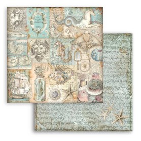 Papier 30x30 Texture 1f - Songs of the Sea - Stamperia