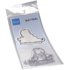 Clear Stamp & Die Bear & Rabbit - Marianne Design Stick & Wolke