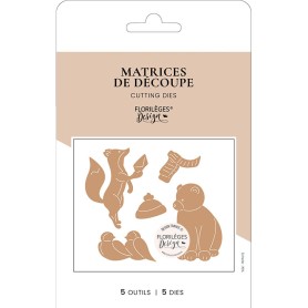 Dies Animaux d'hiver 5pc - Histoires d'hiver - Florilèges Design