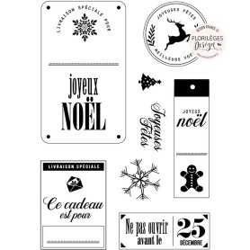 Tampons Etiquettes de Fêtes - Histoires d'hiver - Florilèges Design