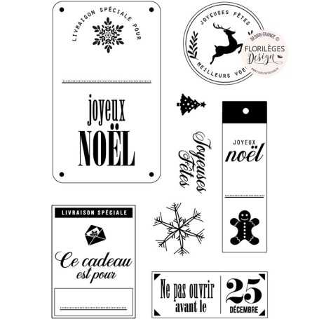 Tampons Etiquettes de Fêtes - Histoires d'hiver - Florilèges Design