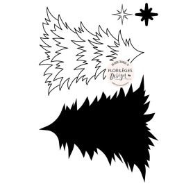 Tampons Sapin d'hiver - Histoires d'hiver - Florilèges Design