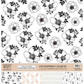 Set de calques 30x30 Histoires d'hiver 4f - Florilèges Design