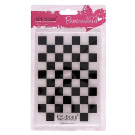Classeur de gaufrage A6 Damier - Docrafts Papermania Embossing folder Chequered