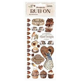 Transferts Rub-on Sweety 10x21 cm - Coffee and Chocolate - Stamperia
