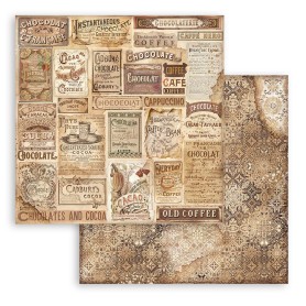 Papier 30x30 Labels 1f - Coffee and Chocolate - Stamperia